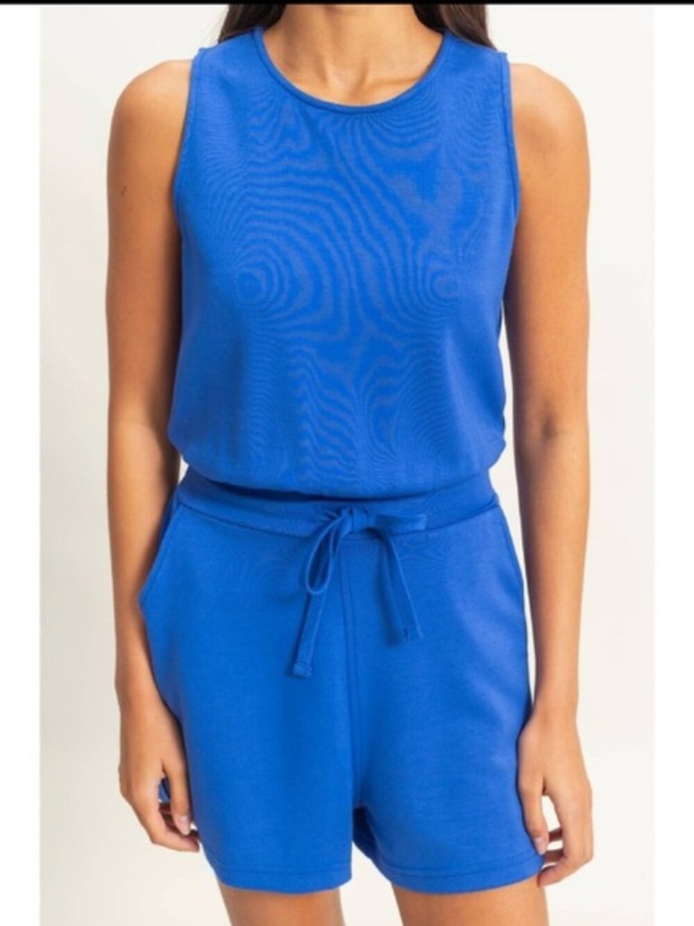 Double Zero Blue Sleeveless Romper